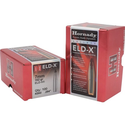 Hornady 7mm .284 162 gr ELD‑X Bullet