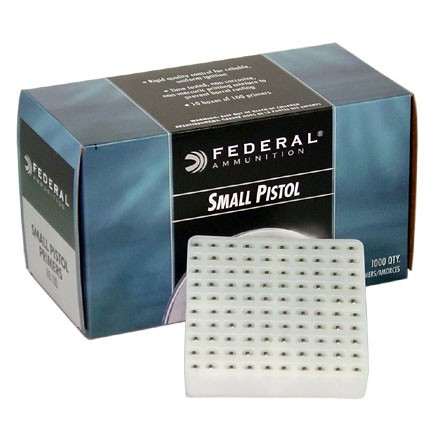 Federal #100 Small Pistol Primers (1000) - Click Image to Close